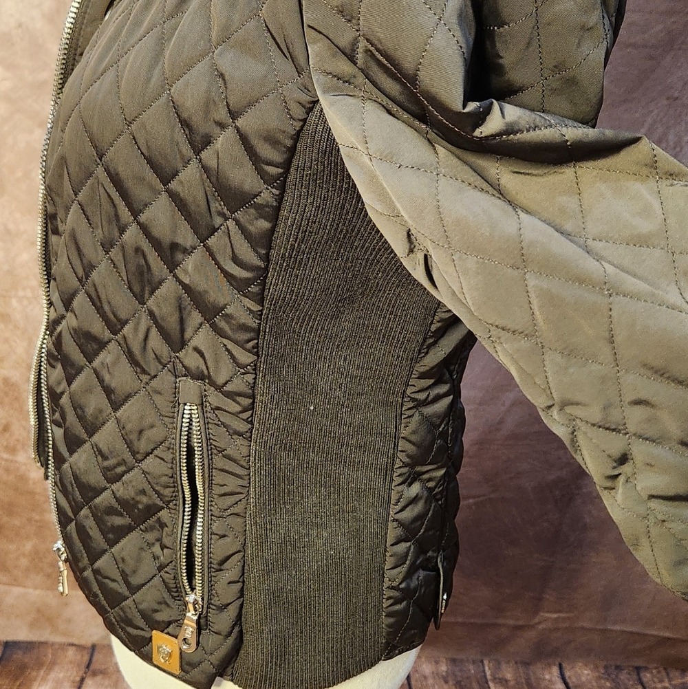 Massimo Dutti Quilted Jacket – Brown/Dark Olive – Size S - Picture 3 of 13
